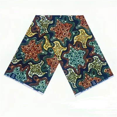 Argraffu Cwyr Affricanaidd 100% Cotwm