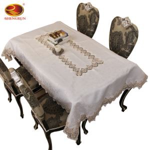 Lace lliain bwrdd brodwaith bwrdd brethyn yn cwmpasu Addurno Top Hollow