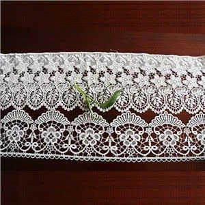 Brodwaith Polyester Lace Trim Ar gyfer Affeithwyr Dillad